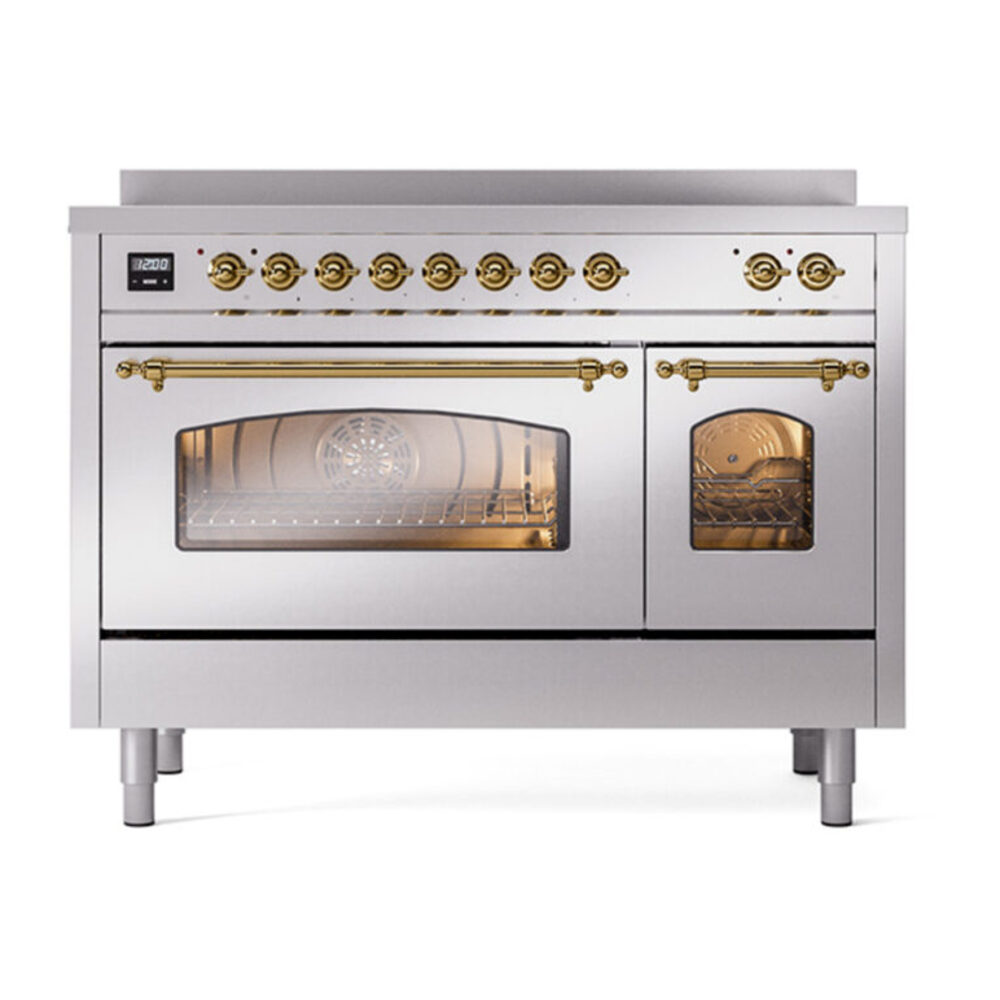ILVE_UPI486NMPSSG_Nostalgie_II_48"_Dual_Fuel_Range_front_view