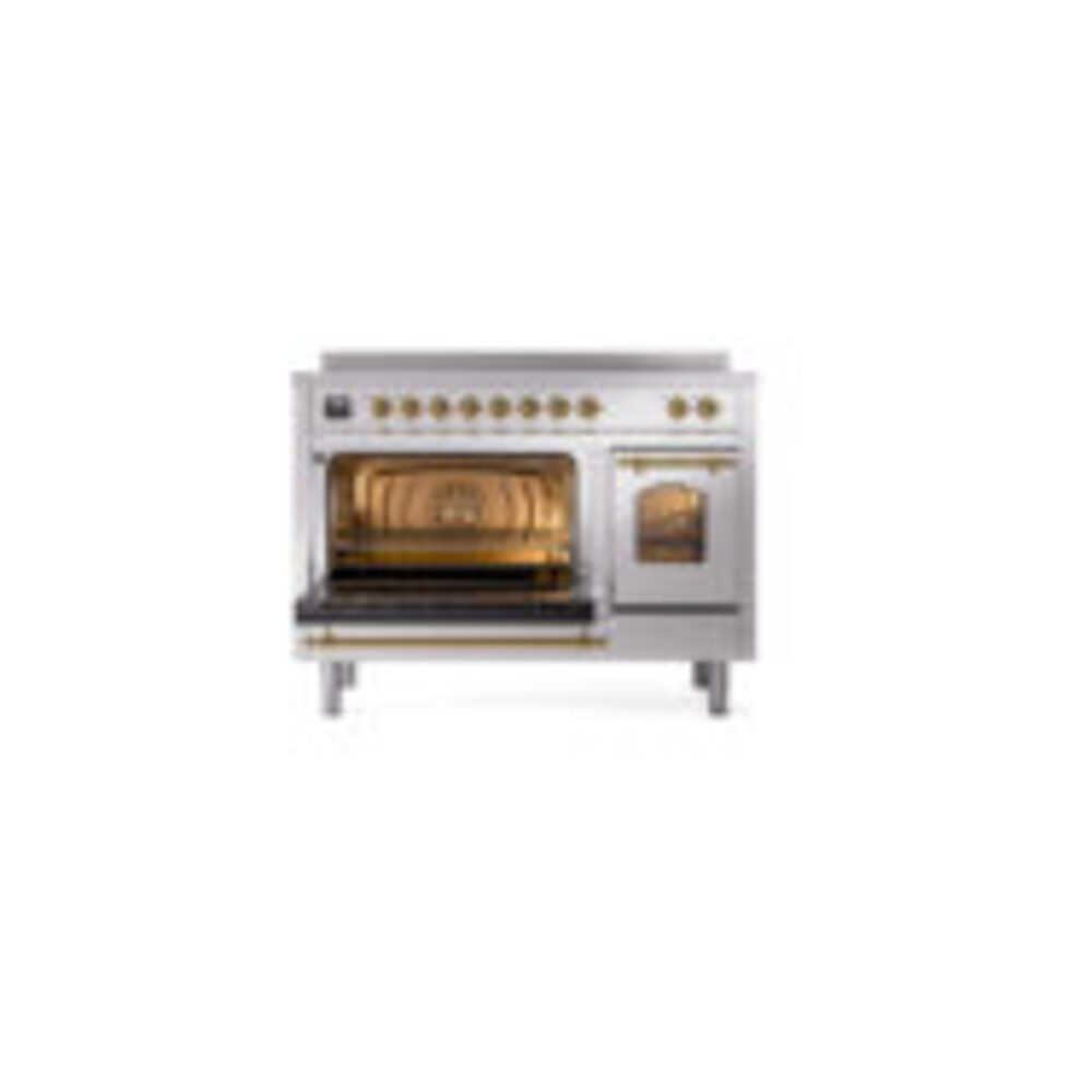 ILVE_UPI486NMPSSG_Nostalgie_II_48"_Dual_Fuel_Range_main_oven_door_opened