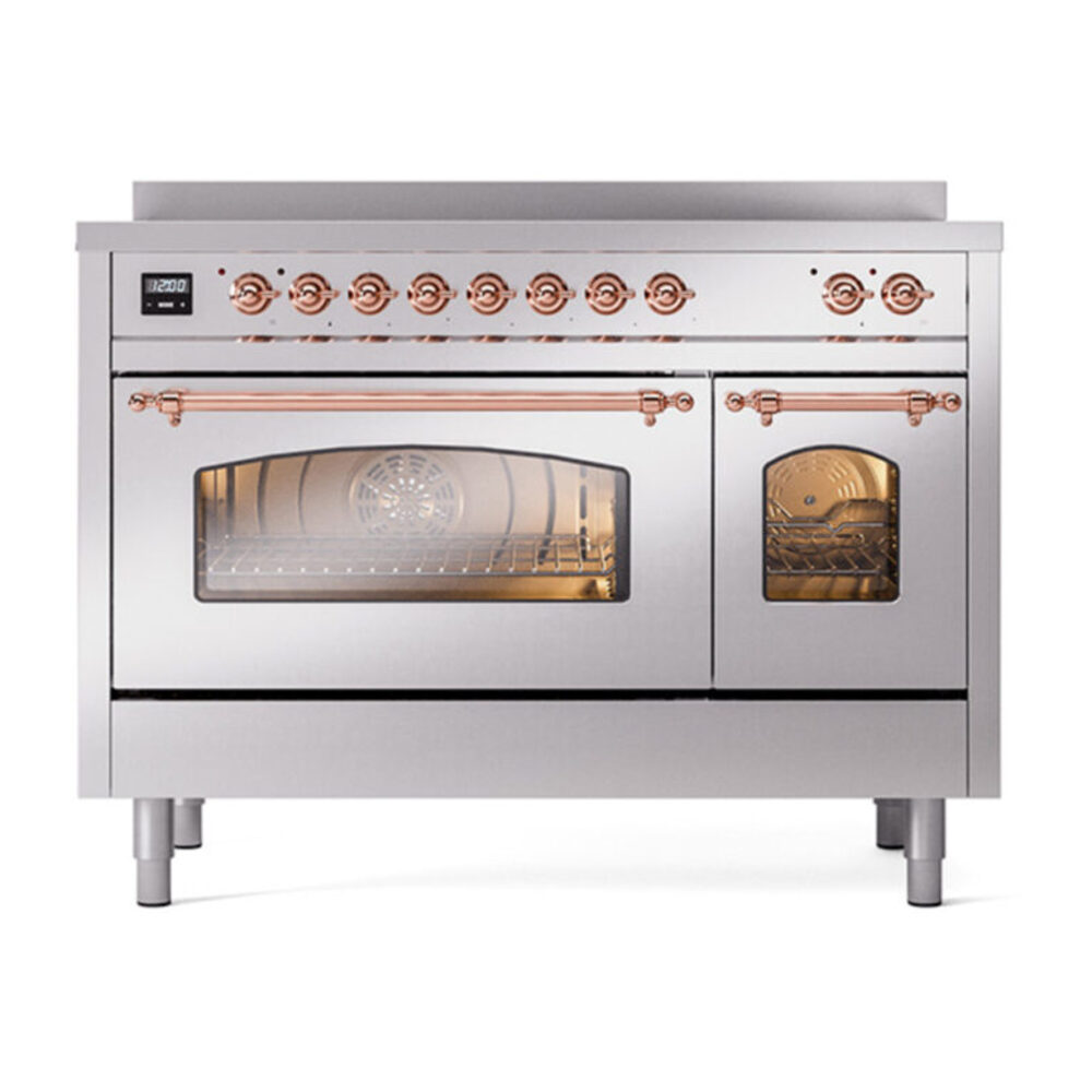 ILVE_UPI486NMPSSP_Nostalgie_II_48"_Dual_Fuel_Range_front_view