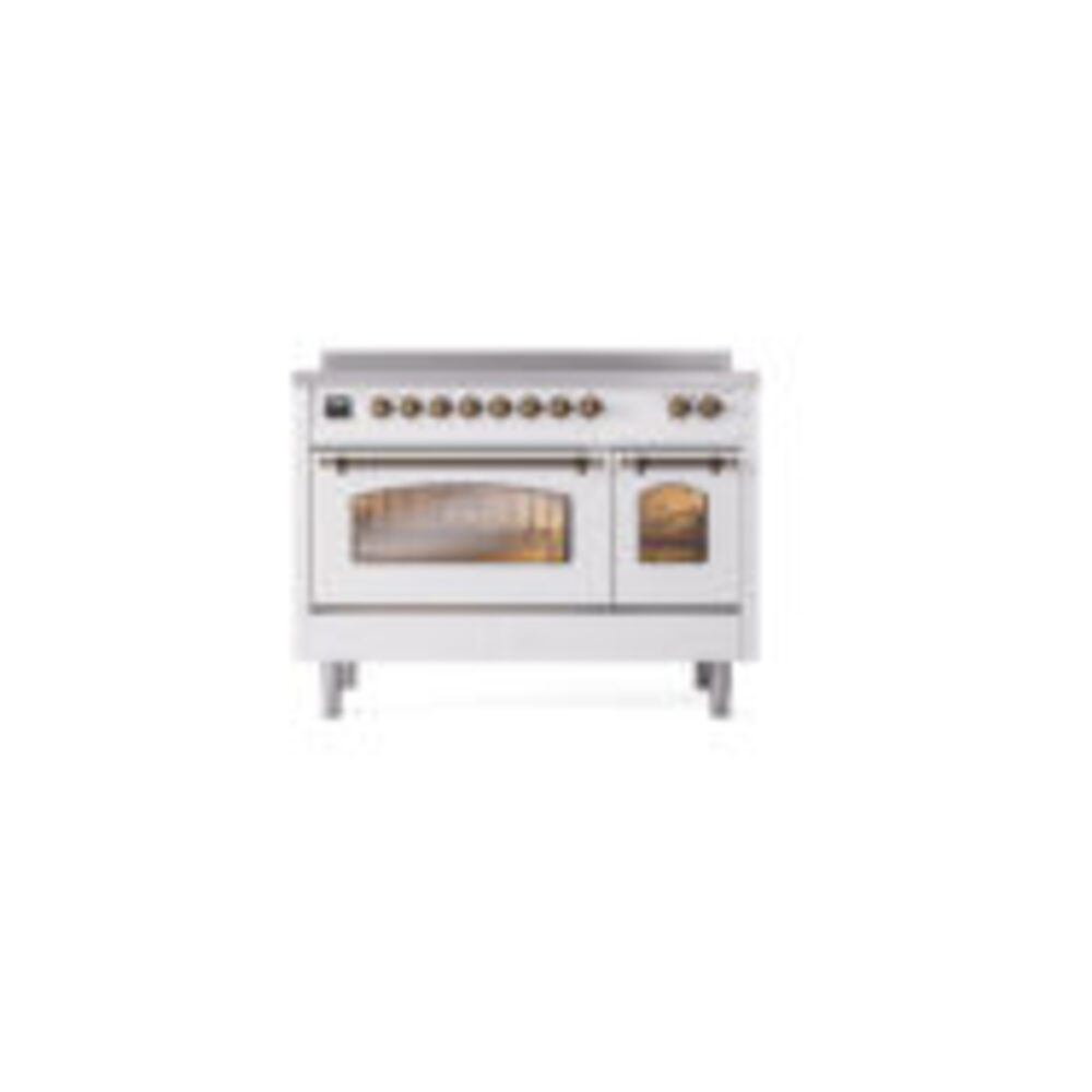 ILVE_UPI486NMPWHB_Nostalgie_II_48"_Dual_Fuel_Range_front_view
