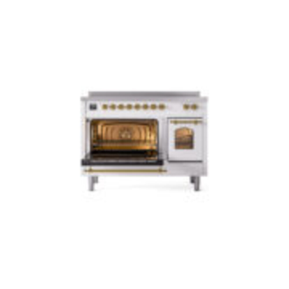 ILVE_UPI486NMPWHG_Nostalgie_II_48"_Dual_Fuel_Range_main_oven_door_opened
