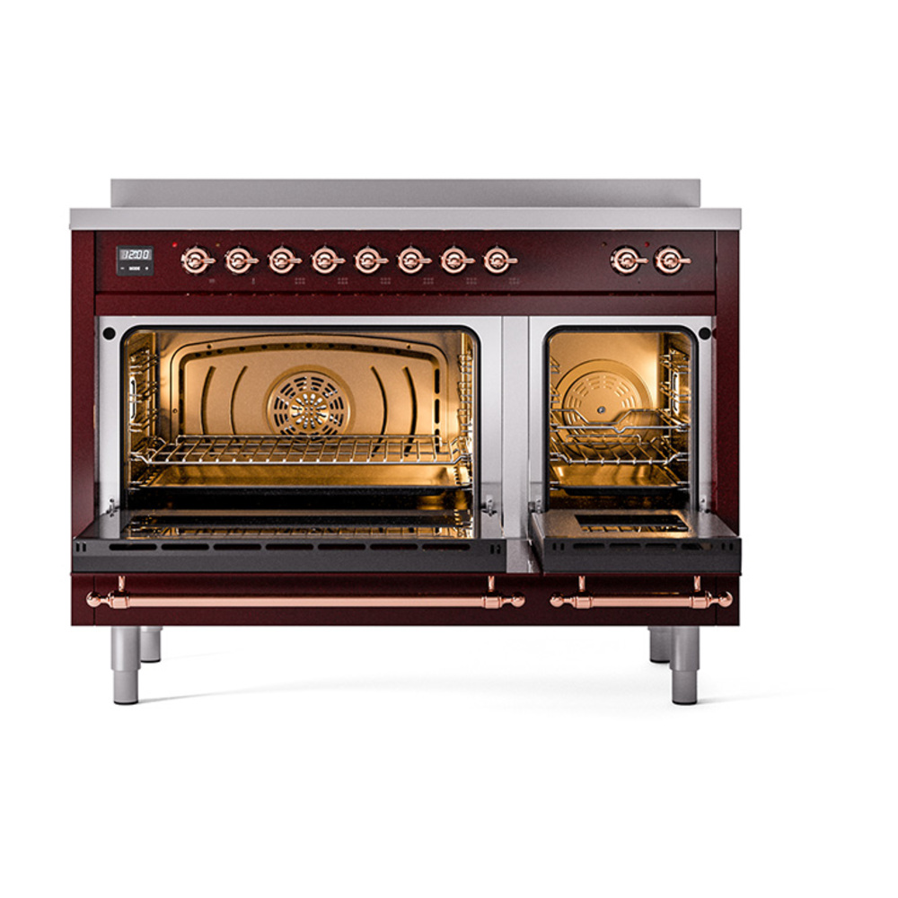 ILVE_UPI486QNMPBUP_Nostalgie_II_48"_Dual_Fuel_Range_oven_door_opened