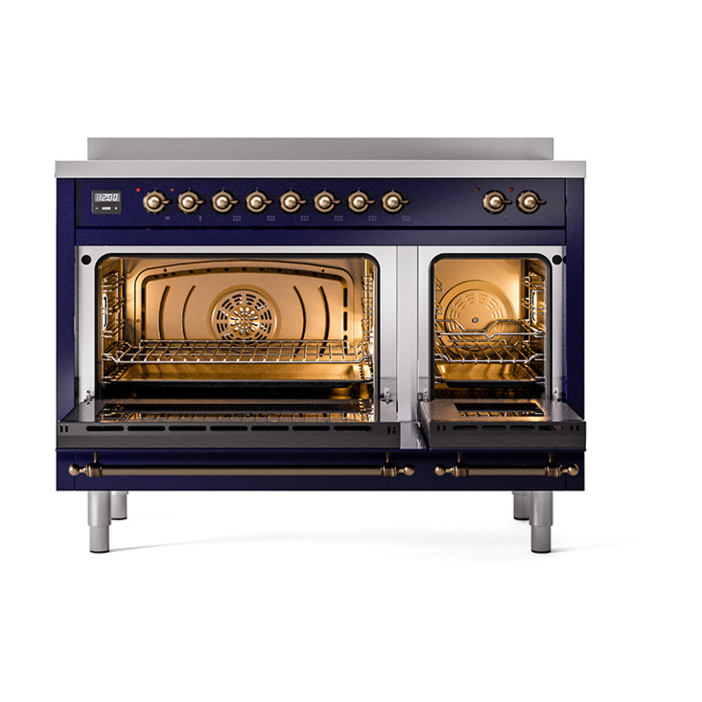 ILVE_UPI486QNMPMBB_Nostalgie_II_48"_Dual_Fuel_Range_oven_door_opened