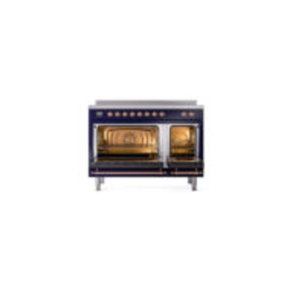 ILVE_UPI486QNMPMBP_Nostalgie_II_48"_Dual_Fuel_Range_oven_door_opened