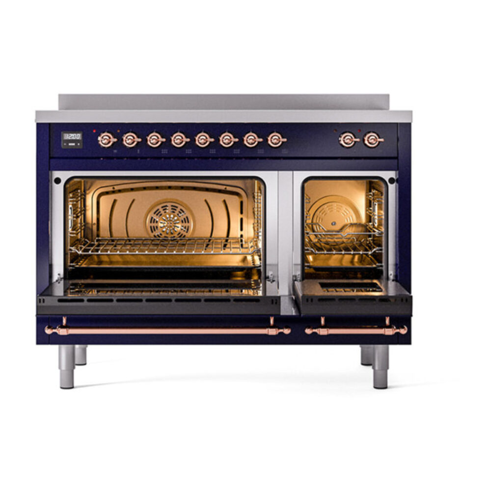ILVE_UPI486QNMPMBP_Nostalgie_II_48"_Dual_Fuel_Range_oven_door_opened