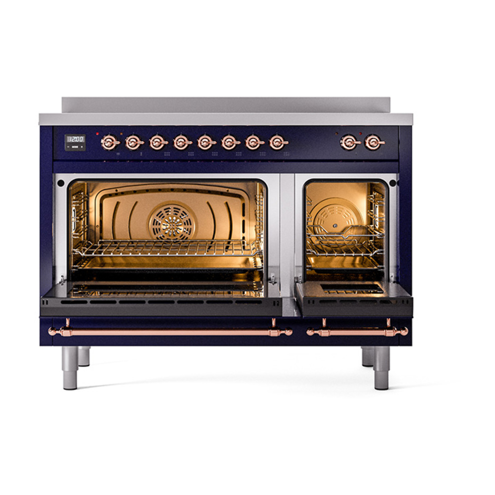 ILVE_UPI486QNMPMBP_Nostalgie_II_48"_Dual_Fuel_Range_oven_door_opened