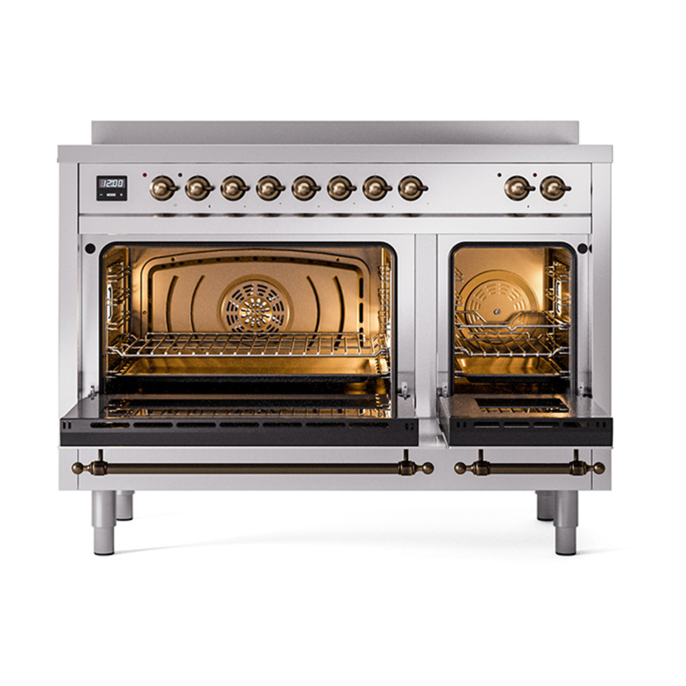 ILVE_UPI486QNMPSSB_Professional_Plus_II_48"_Dual_Fuel_Range_oven_door_opened