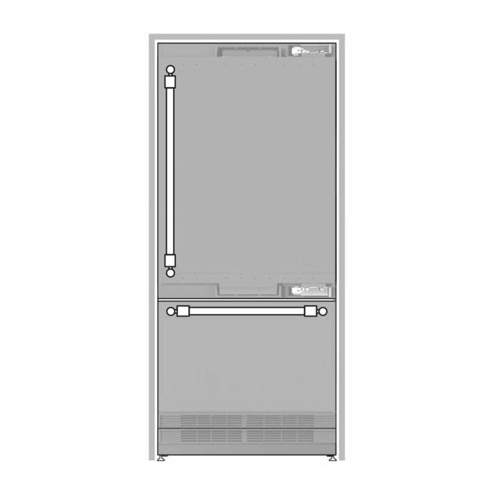 ILVE URBM36SIWPRY 36 inch Built-In Bottom Freezer Refrigerator with 19.8 cu. ft. Capacity, Reversible Door, Energy Star, Sabbath Mode (Internal Water Dispenser and Ice Maker) 1 URBM36SIWPRY