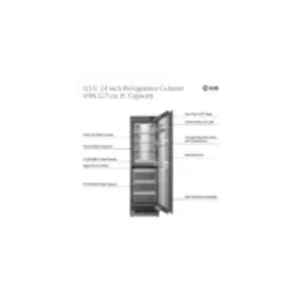 ILVE URFC24SNW 24 inch Refrigerator Column with 12.5 cu. ft. Capacity, Internal Water Dispenser