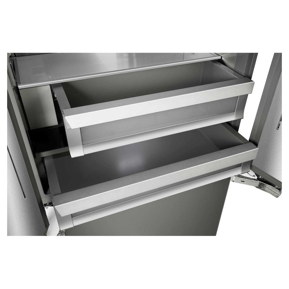 ILVE URFD36S 36 inch Built-In Bottom Mount French Door Refrigerator with 19.5 cu. ft. Capacity, Energy Star, Sabbath Mode